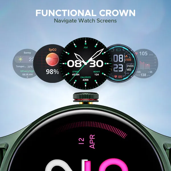 boAt Lunar Vista | Smartwatch with 1.52" (3.86cm) Vivid Round Display, BT Calling,  100  Sports Modes, AI Voice Assistant