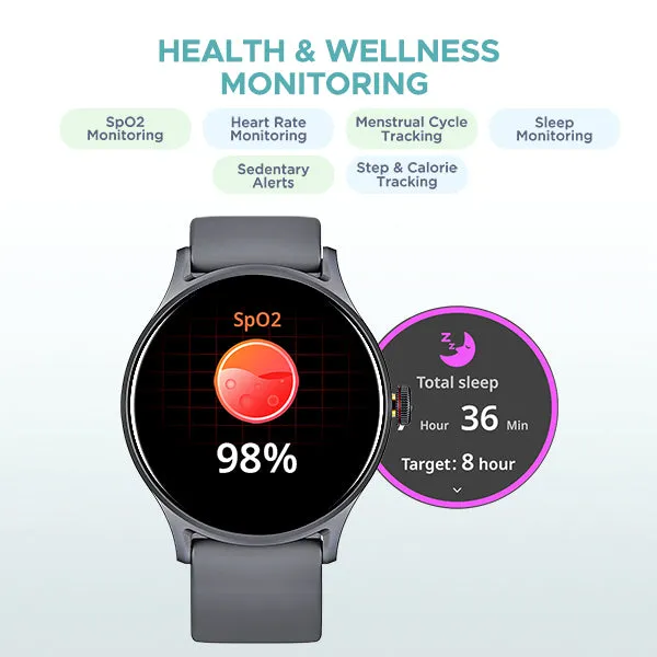 boAt Lunar Vista | Smartwatch with 1.52" (3.86cm) Vivid Round Display, BT Calling,  100  Sports Modes, AI Voice Assistant