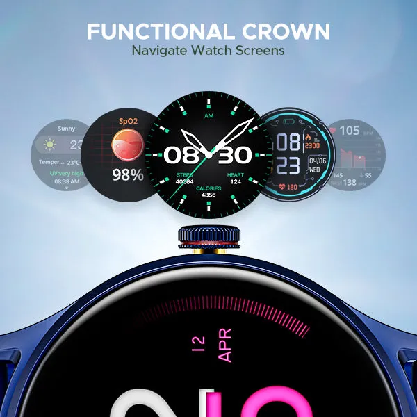 boAt Lunar Vista | Smartwatch with 1.52" (3.86cm) Vivid Round Display, BT Calling,  100  Sports Modes, AI Voice Assistant