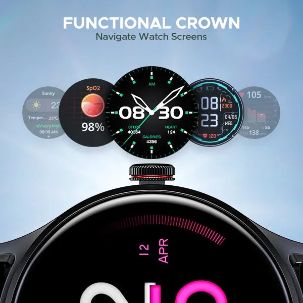 boAt Lunar Vista | Smartwatch with 1.52" (3.86cm) Vivid Round Display, BT Calling,  100  Sports Modes, AI Voice Assistant