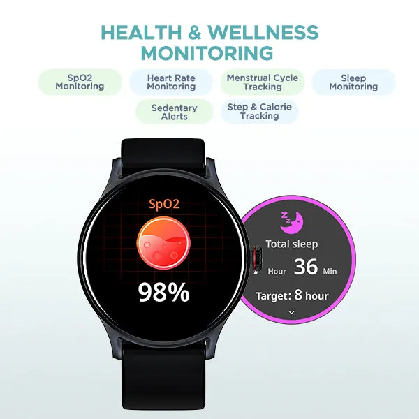 boAt Lunar Vista | Smartwatch with 1.52" (3.86cm) Vivid Round Display, BT Calling,  100  Sports Modes, AI Voice Assistant