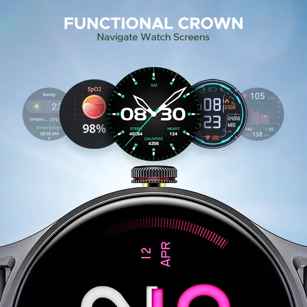 boAt Lunar Vista | Smartwatch with 1.52" (3.86cm) Vivid Round Display, BT Calling,  100  Sports Modes, AI Voice Assistant