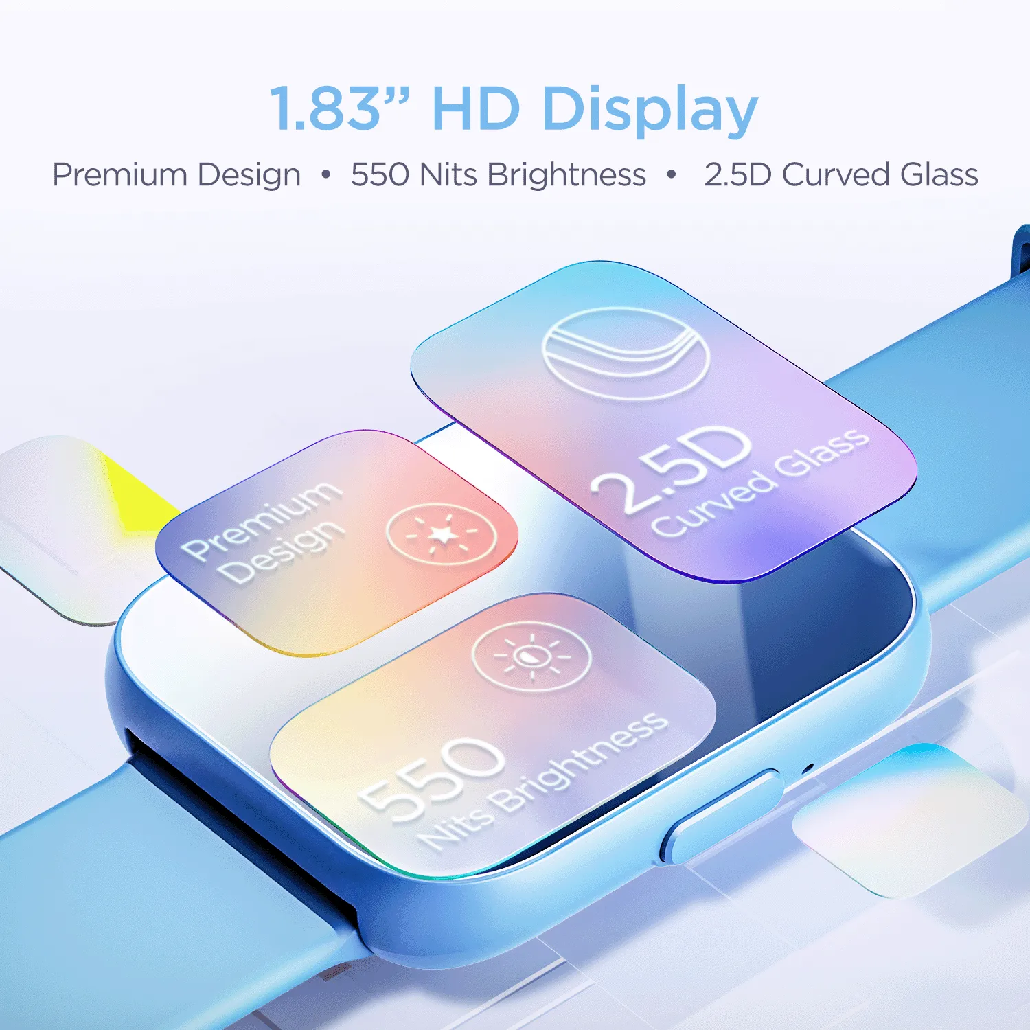 boAt Wave Connect Plus | Smartwatch with Bluetooth Calling, 1.83" (4.64cm) HD Display, 10 Days Battery, ENx™ Algorithm
