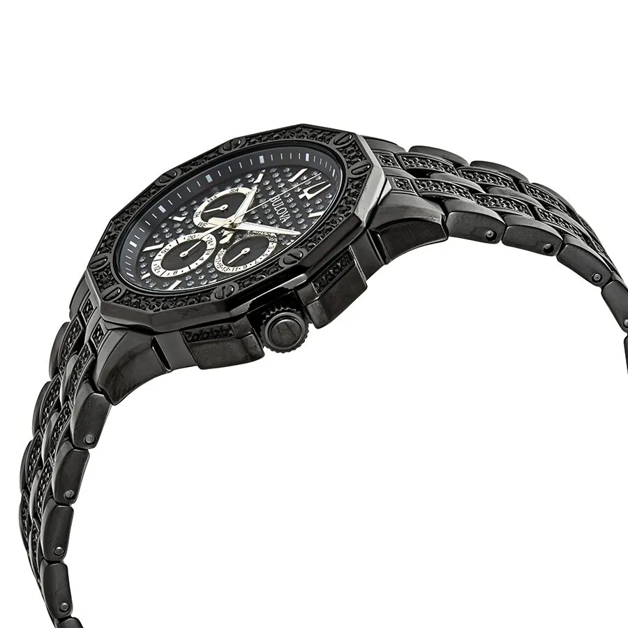 Bulova Octava Black Dial Men's Multifunction Watch 98C134