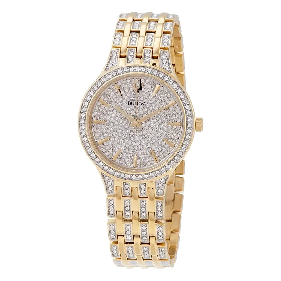 Bulova Phantom Crystal Pave Dial Ladies Watch 98L263