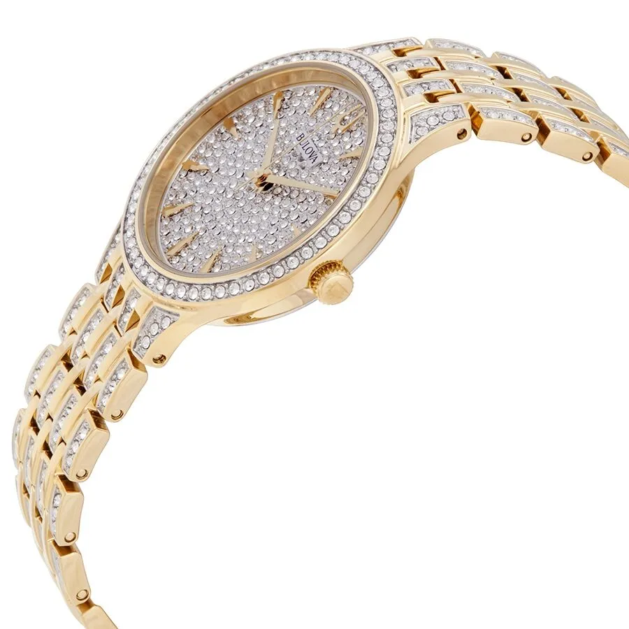 Bulova Phantom Crystal Pave Dial Ladies Watch 98L263
