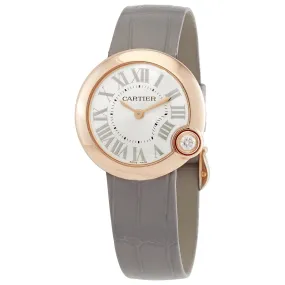 Cartier Ballon Blanc de Cartier 18kt Rose Gold Silver Dial Ladies Watch WGBL0005