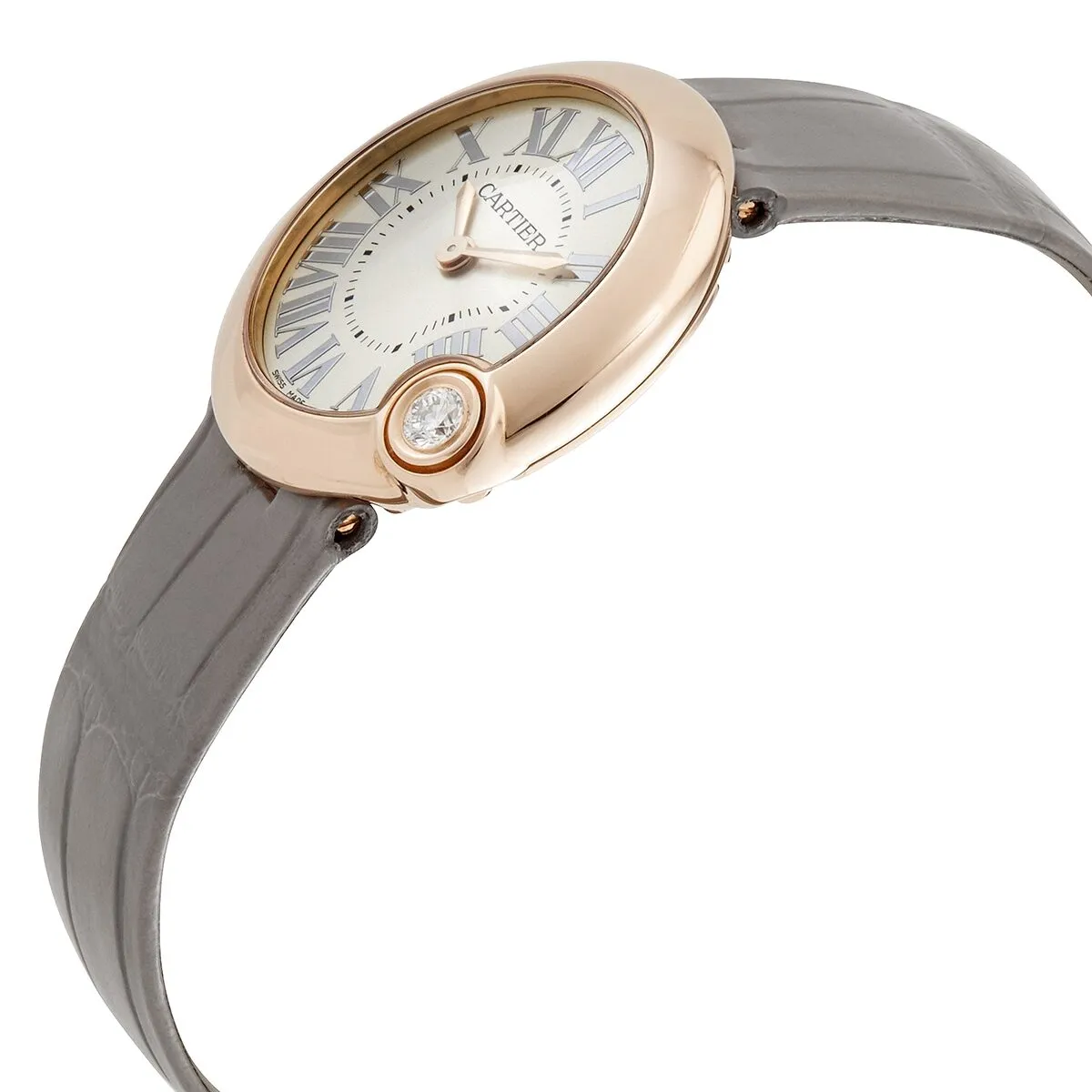 Cartier Ballon Blanc de Cartier 18kt Rose Gold Silver Dial Ladies Watch WGBL0005