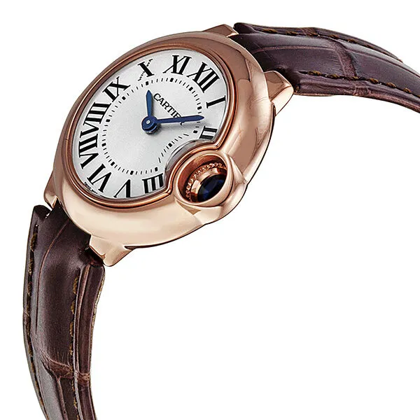 Cartier Ballon Bleu Silver Dial 18kt Rose Gold Ladies Watch W6900256