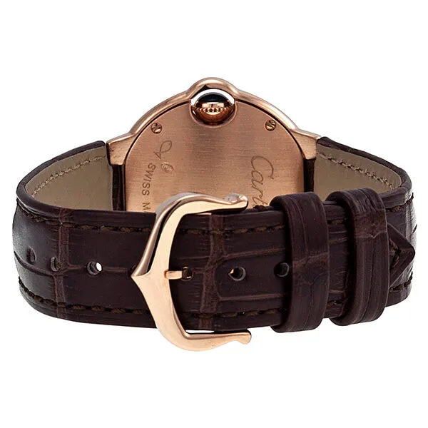 Cartier Ballon Bleu Silver Dial 18kt Rose Gold Ladies Watch W6900256