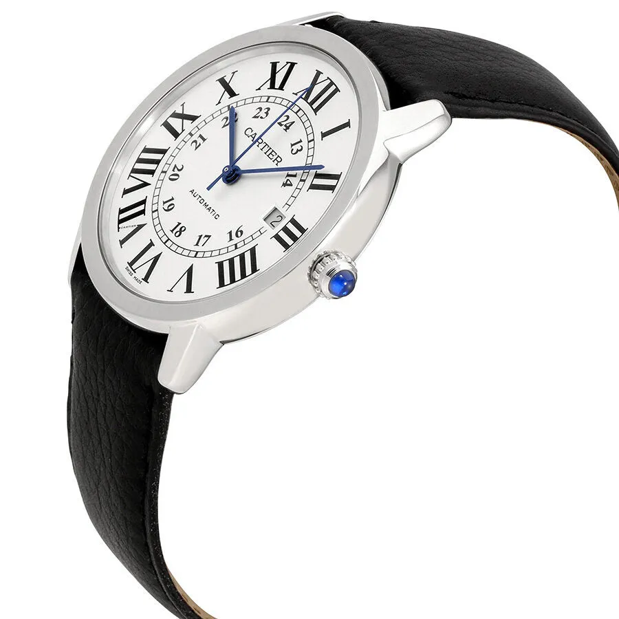 Cartier Ronde Solo Automatic Silvered Opaline Dial Men's Watch WSRN0022