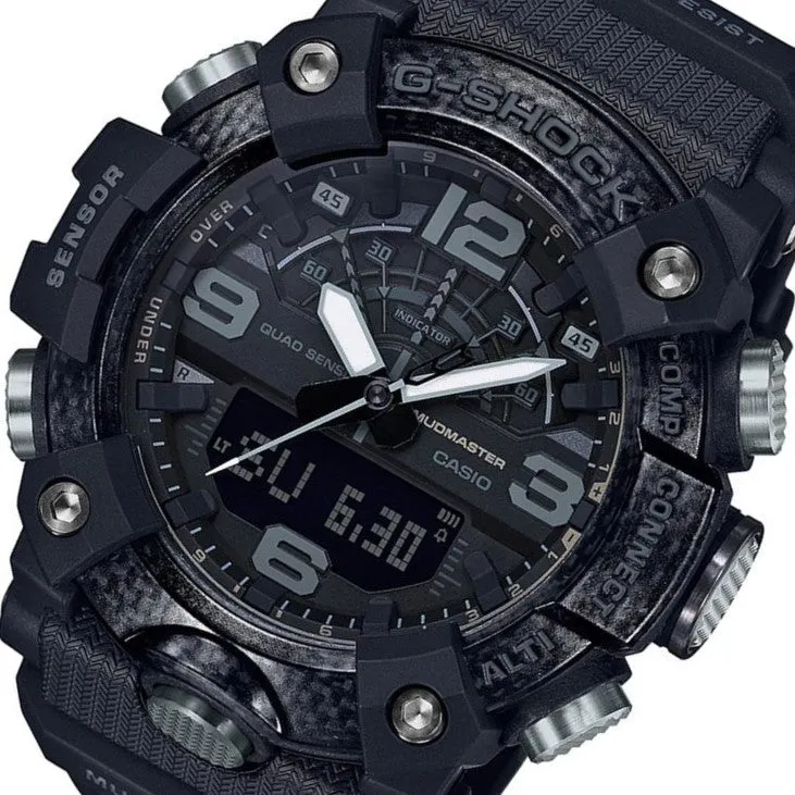 Casio G-SHOCK MUDMASTER with Carbon Core Analog-Digital Men's Watch - GGB100-1B