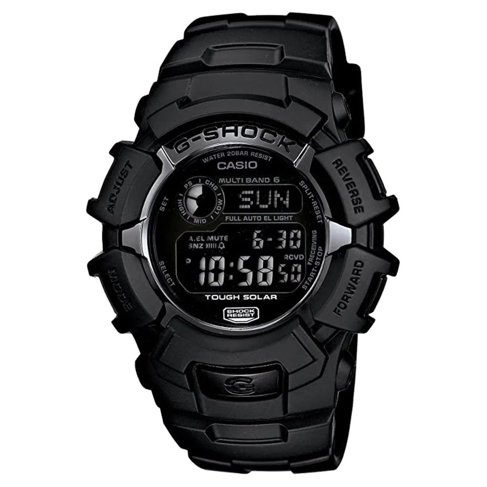 Casio Men's Black Dial Resin Band G-Shock Resistant Multifunction Japanese Quartz Watch - GW-2310FB-1CR