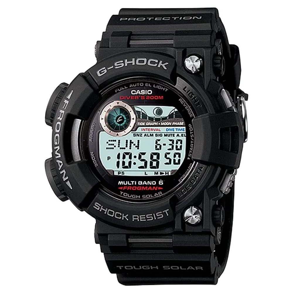 Casio Mens Frogman Black Solar Atomic G-Shock Watch - GWF1000-1CR