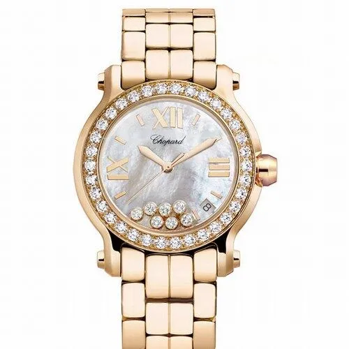 Chopard Happy Sport 18kt Rose Gold Ladies Watch 277481-5002