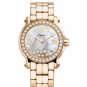 Chopard Happy Sport 18kt Rose Gold Ladies Watch 277481-5002