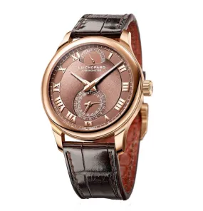 Chopard L.U.C Quattro 18k Rose Gold Sunburst Finish Dial Men's Watch 161926-5003