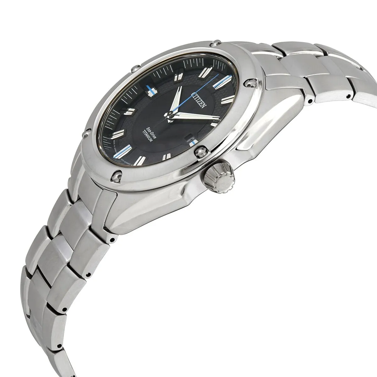 Citizen Eco-Drive Black Dial Titanium Men's Watch BM7130-58E
