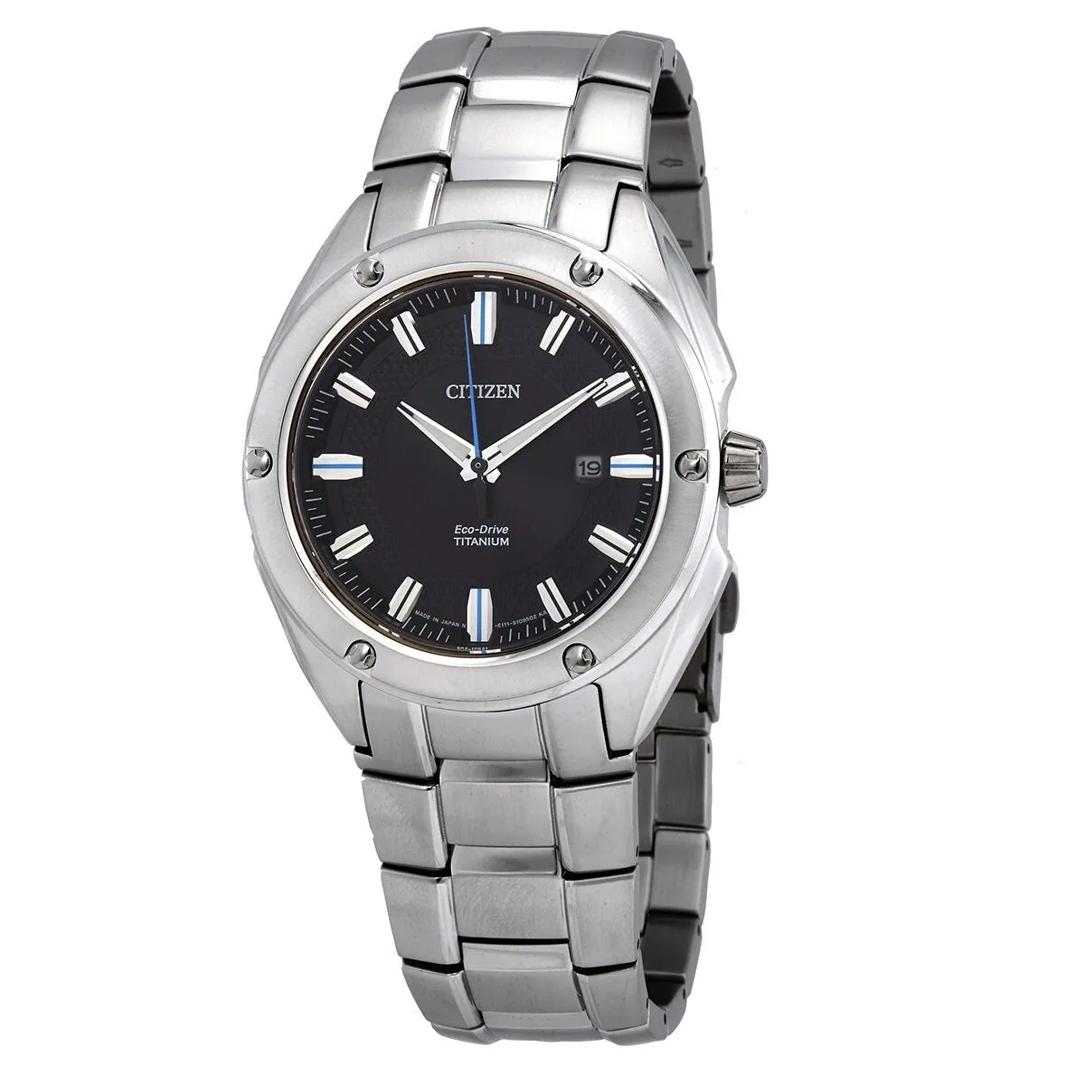 Citizen Eco-Drive Black Dial Titanium Men's Watch BM7130-58E