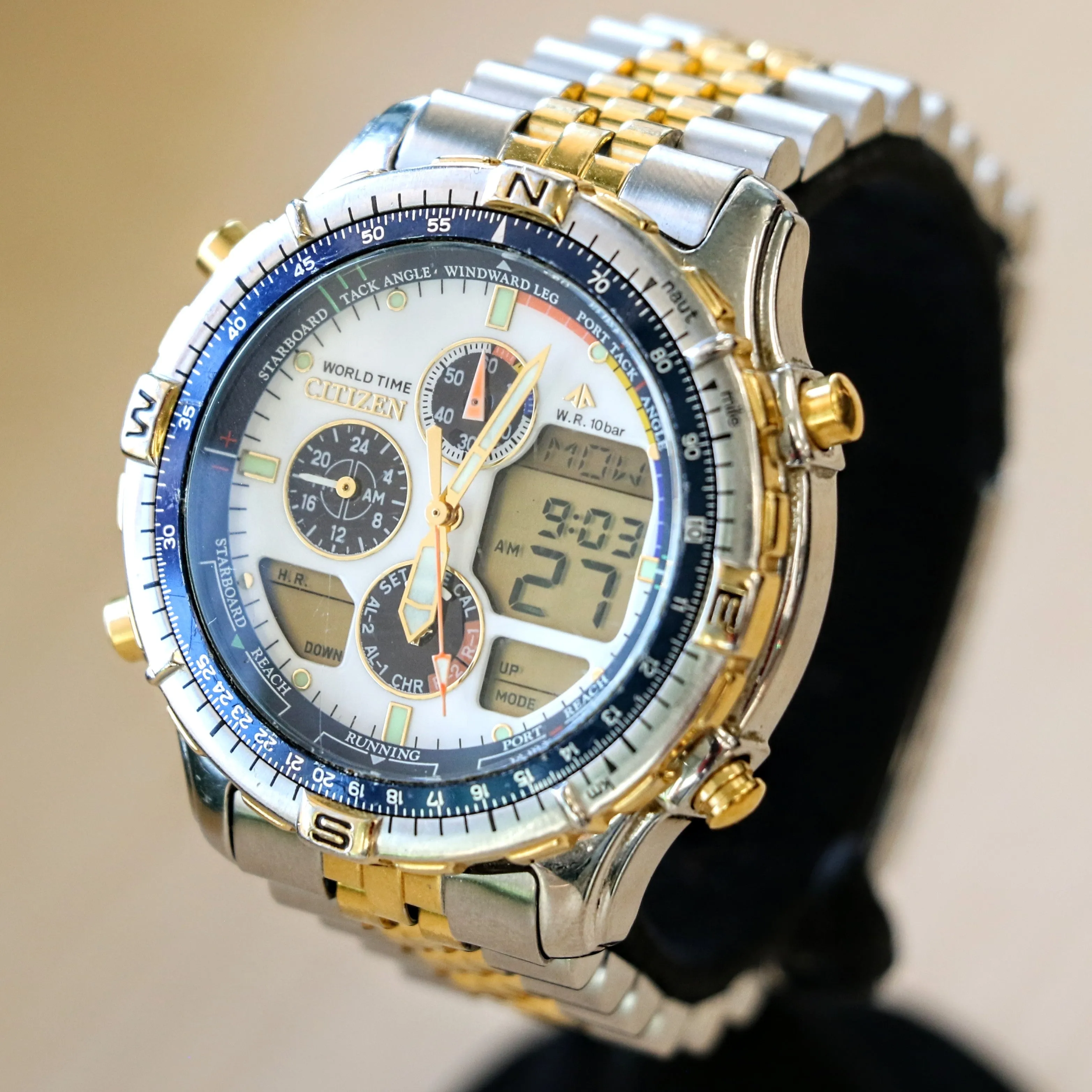 CITIZEN Navisurf Promaster World Time Watch C320-Q00524 Analog & Digital Wristwatch