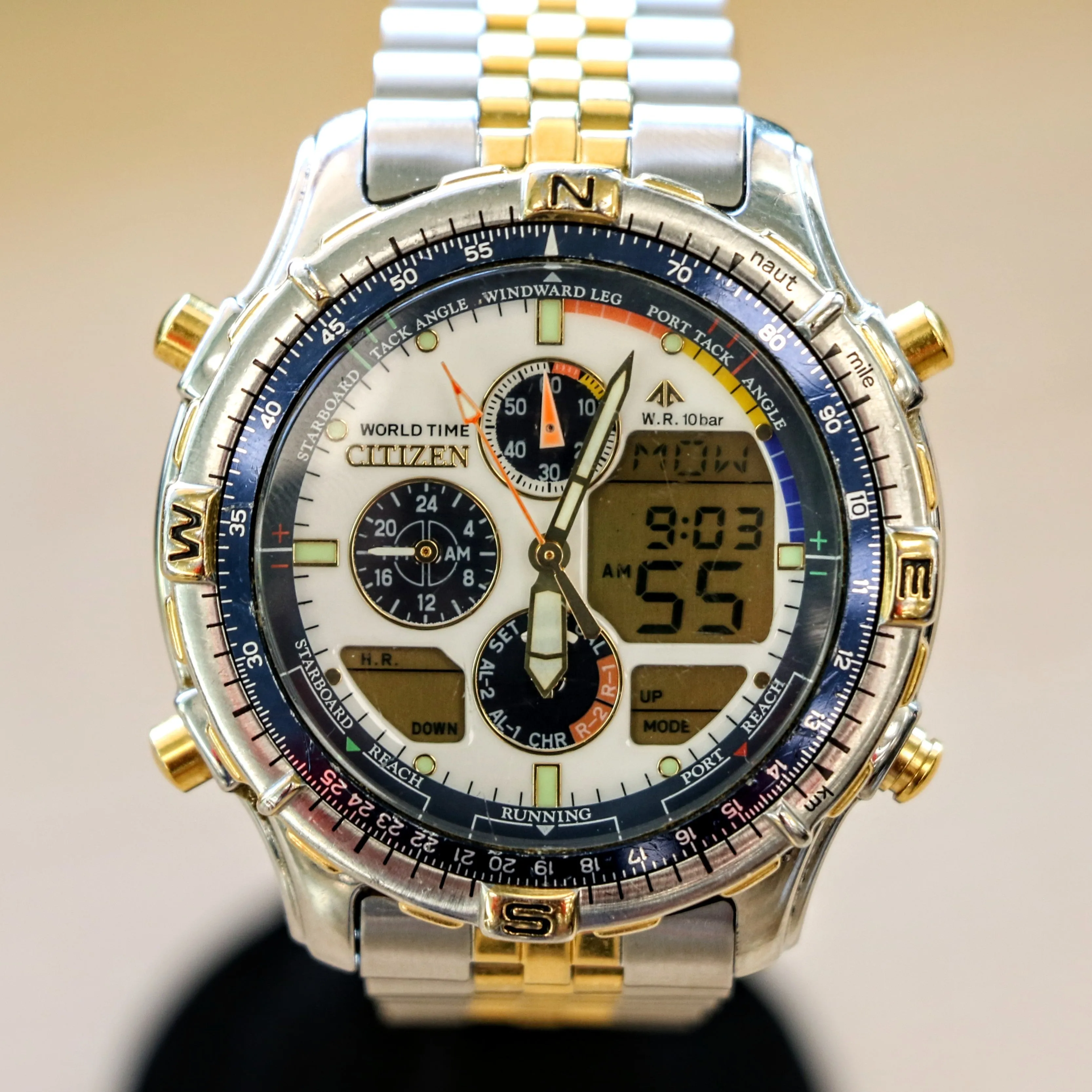 CITIZEN Navisurf Promaster World Time Watch C320-Q00524 Analog & Digital Wristwatch