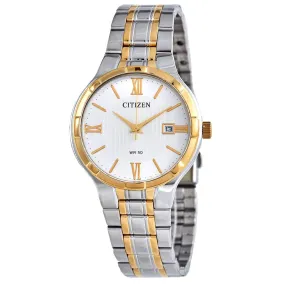 Citizen Quartz White Dial Stainless Steel Men's Watch BI5024-54A