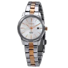 Citizen Quartz White Mother of Pearl Dial Ladies Watch EU6074-51D