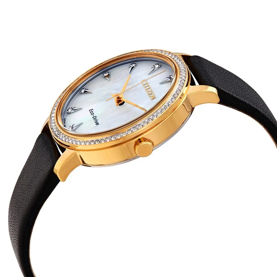 Citizen Silhouette Crystal Mother of Pearl Dial Ladies Watch FE7042-07D