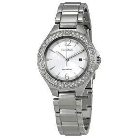 Citizen Silhouette Crystal Silver Dial Ladies Watch FE1160-54A