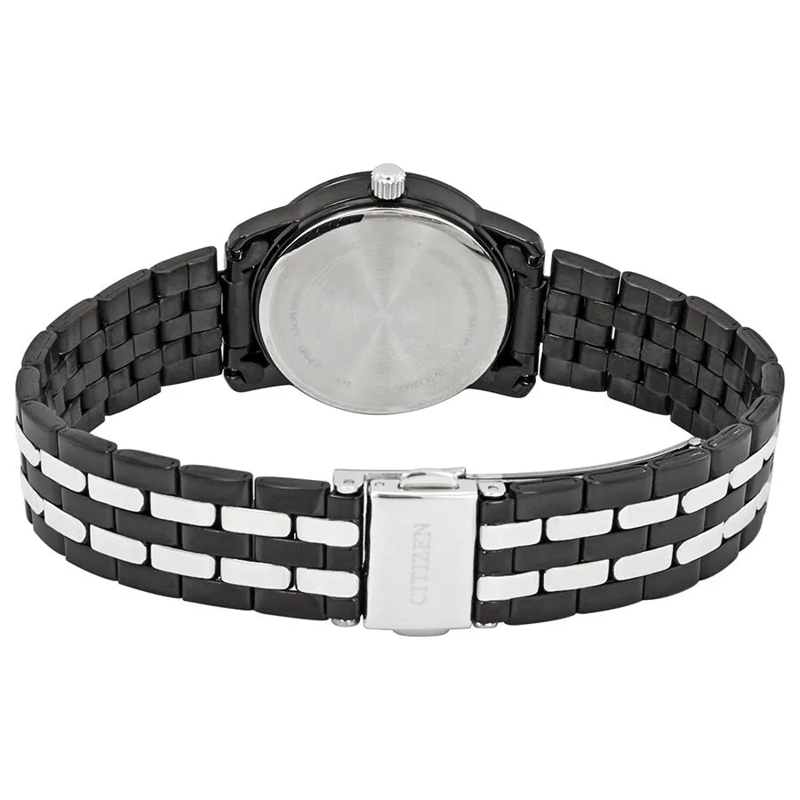 Citizen Swarovski Crystal Black Dial Ladies Watch EU6037-57E