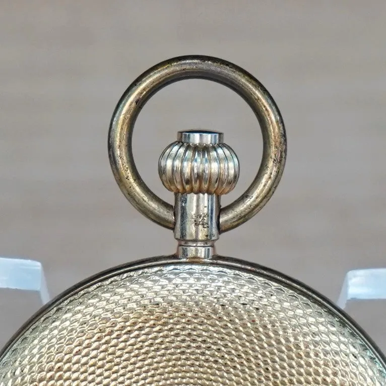 COLIBRI Quartz Pocket Watch Hunter Case Swiss Made - Gold Tone Engraved Case - Original Box!