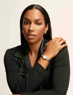 Crystal Embellished Bracelet Watch