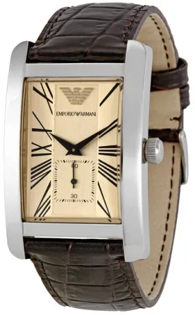 Emporio Armani Classic Leather Strap Men's Watch AR0154