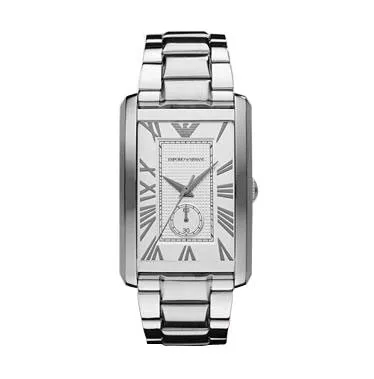 Emporio Armani Classic Silver Dial Stainless Steel Quartz Men's Watch AR1607