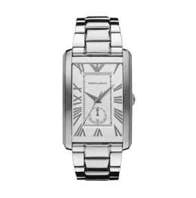 Emporio Armani Classic Silver Dial Stainless Steel Quartz Men's Watch AR1607
