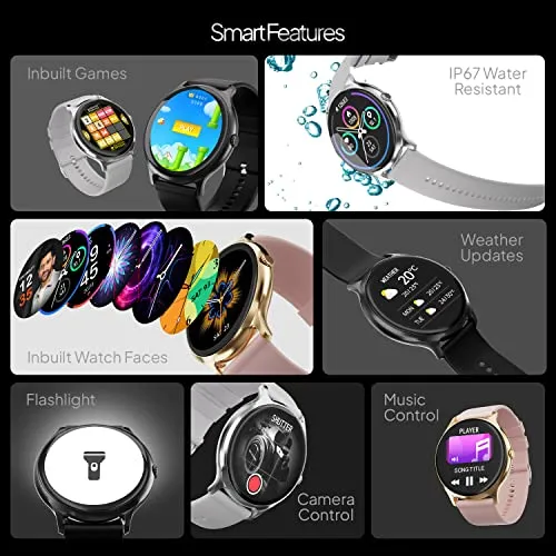 Fire-Boltt Phoenix Pro 1.39" Bluetooth Calling Smartwatch, AI Voice Assistant, Metal Body with 120  Sports Modes, SpO2, Heart Rate Monitoring (Black)