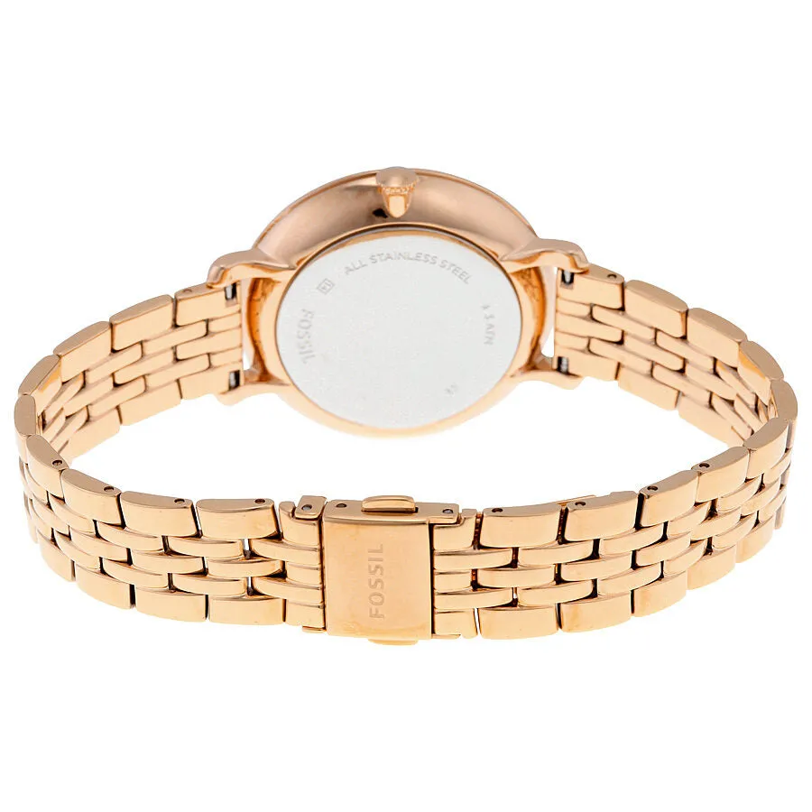 Fossil Jacqueline Rose Dial Rose Gold-tone Ladies Watch ES3435