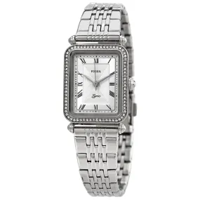 Fossil Lyric Quartz Crystal Silver Dial Ladies Watch ES4721