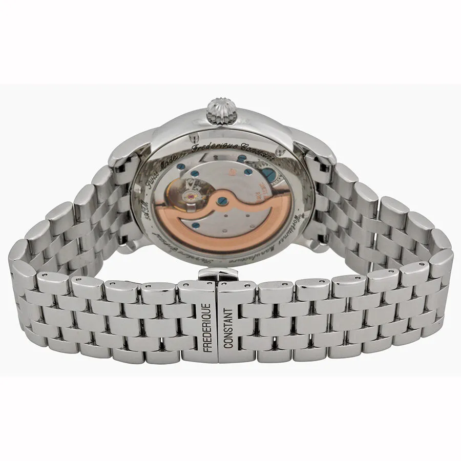 Frederique Constant Classic World Timer Silver Dial Stainless Steel Men's Watch FC-718WM4H6B