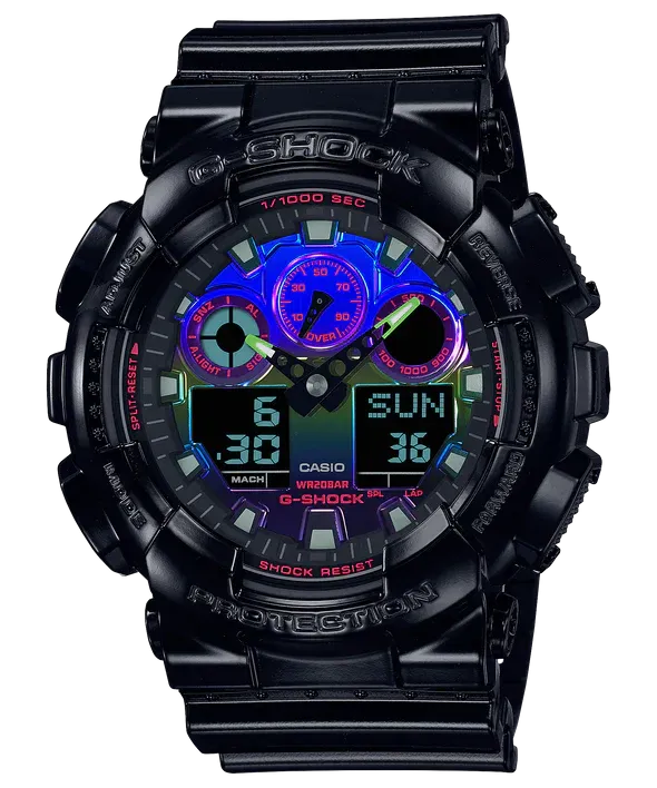 G-Shock Virtual Rainbow Series GA100RGB-1A/GA-100RGB-1A