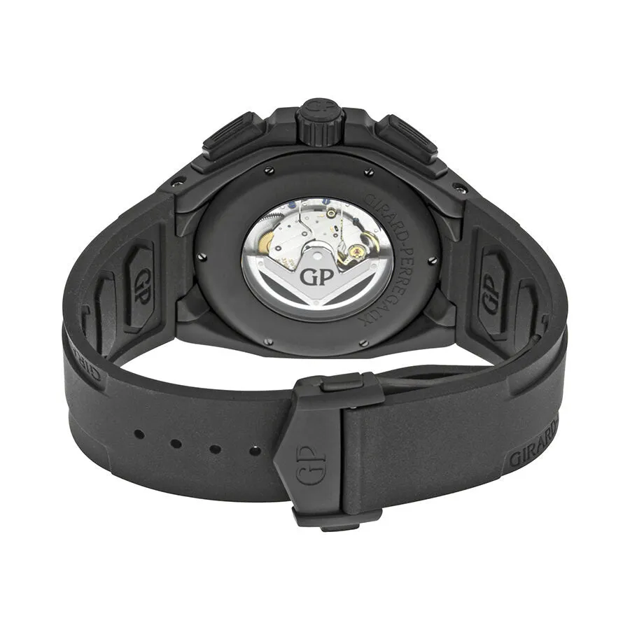 Girard Perregaux Chrono Hawk Automatic Black Dial Black Rubber Men's Watch 49970-32-631-FK6A