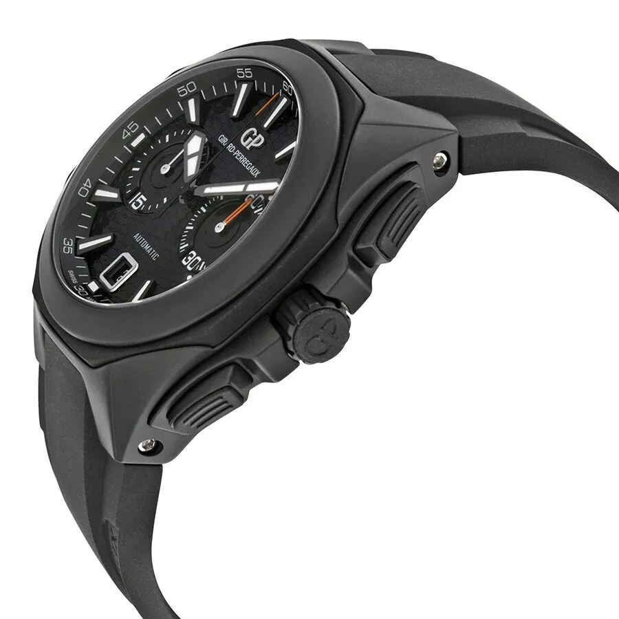 Girard Perregaux Chrono Hawk Automatic Black Dial Black Rubber Men's Watch 49970-32-631-FK6A