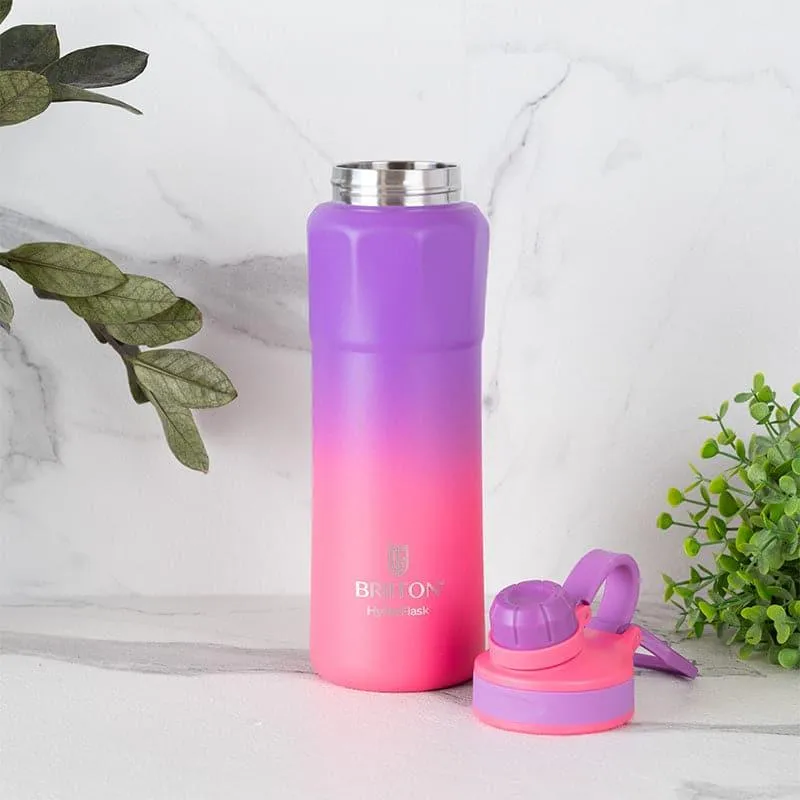 Gleam Craft 800 ML Hot & Cold Thermos Water Bottle (Pink & Green) - Set Of Two