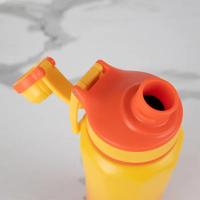 Gleam Craft Hot & Cold Thermos Water Bottle (Yellow & Orange) - 800 ML