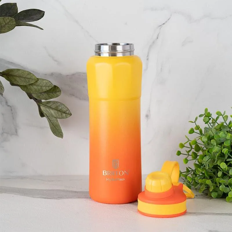 Gleam Craft Hot & Cold Thermos Water Bottle (Yellow & Orange) - 800 ML