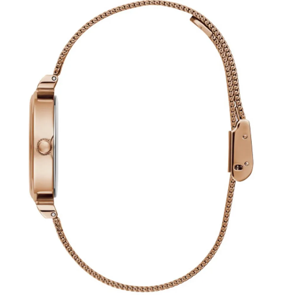 Guess Array Rose Gold Tone Mesh Bracelet Strap Ladies Watch GW0471L3