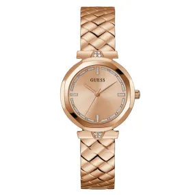 Guess Rumour Rose Gold Tone Stainless Steel Strap Ladies Watch GW0613L3