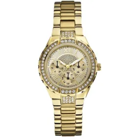 Guess Sparkling Hi-Energy Gold-Tone Women's Watch W0111L2