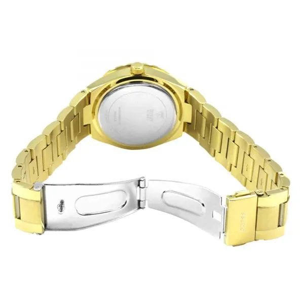 Guess Sparkling Hi-Energy Gold-Tone Women's Watch W0111L2
