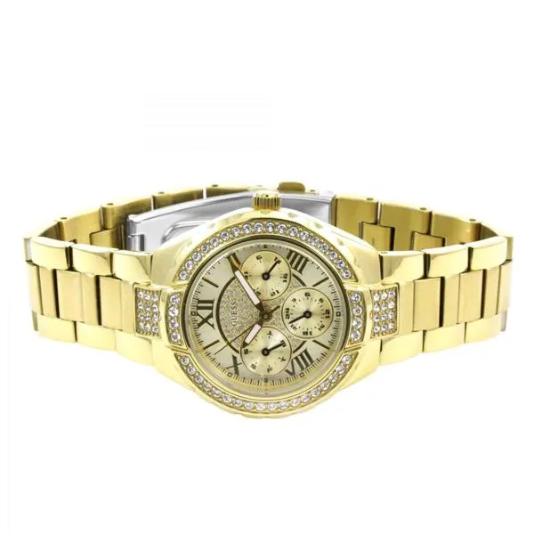 Guess Sparkling Hi-Energy Gold-Tone Women's Watch W0111L2